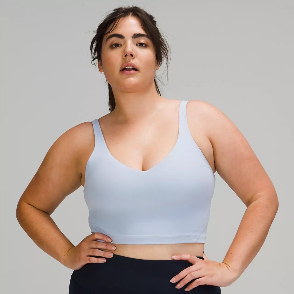 blue linen lululemon align tank